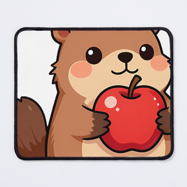 Item preview, Groundhog with Red Apple designed and sold by pumsquare.
