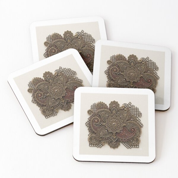 Item preview,  Antique Bronze Metallic Mandala Paisley Wall Art Design designed and sold by 7526820081.