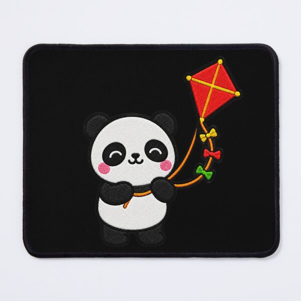 Item preview, Cute Panda Flying Kite Kawaii Embroidery Patch designed and sold by ColorSplash123.