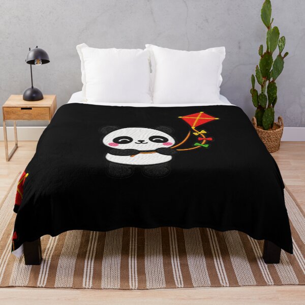Item preview, Cute Panda Flying Kite Kawaii Embroidery Patch designed and sold by ColorSplash123.