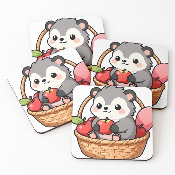 Item preview, Opossum in Apple Basket designed and sold by pumsquare.