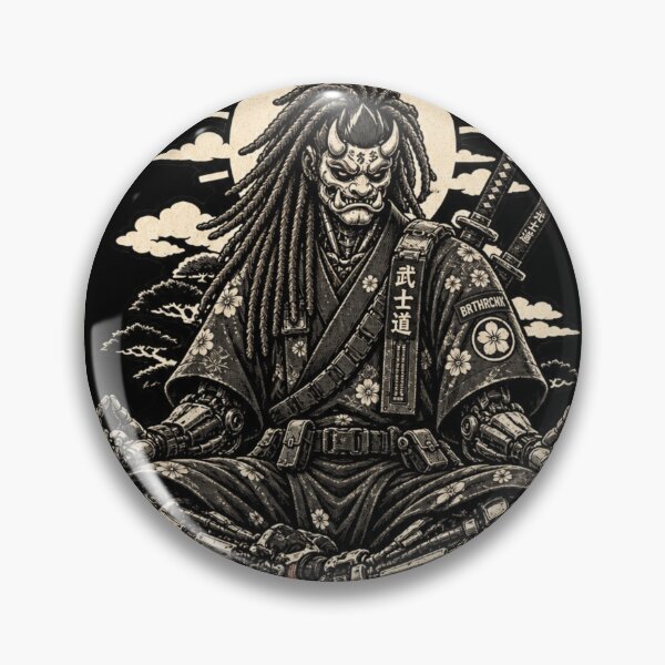 Item preview, NAP MODE Power Saving Mode - Cyborg Oni Samurai Meditation Rest Recharge Repeat designed and sold by BRTHRCNK01.