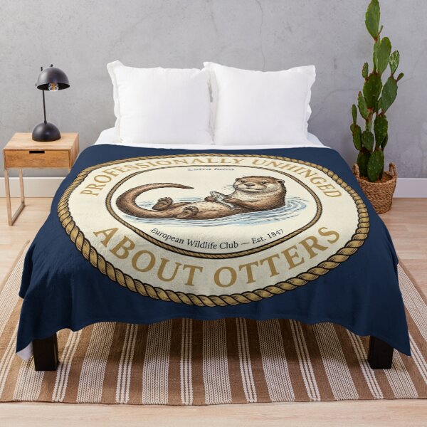 Item preview, Professionally Unhinged About Otters Humor Badge designed and sold by CalmCapy Co.