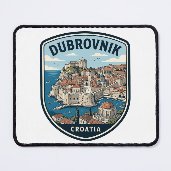 Item preview, Dubrovnik Croatia Retro Travel Badge designed and sold by k3rstman1.