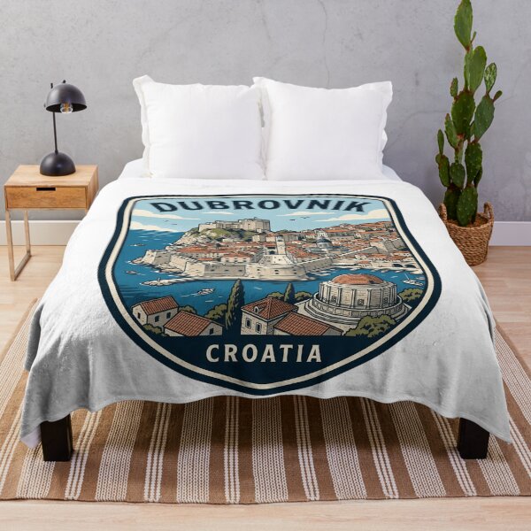 Item preview, Dubrovnik Croatia Retro Travel Badge designed and sold by k3rstman1.