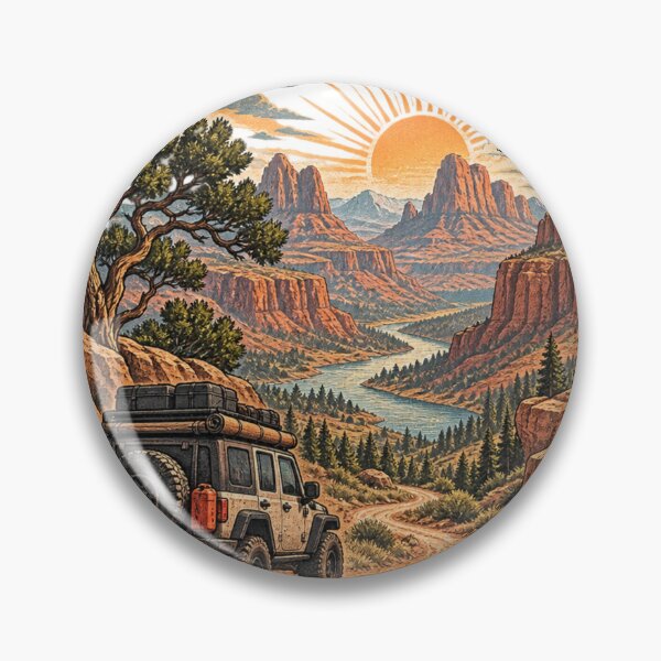 Item preview, Adventure Awaits Off-Road SUV Desert Canyon Vintage Design designed and sold by @SHINTOSARTSTORE.