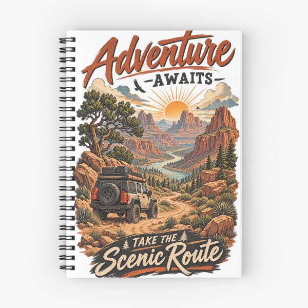Item preview, Adventure Awaits Off-Road SUV Desert Canyon Vintage Design designed and sold by @SHINTOSARTSTORE.