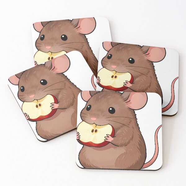 Item preview, Rat Nibbling Apple Slice designed and sold by pumsquare.