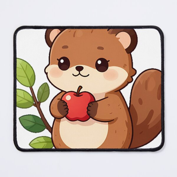 Item preview, Squirrel with Red Apple designed and sold by pumsquare.