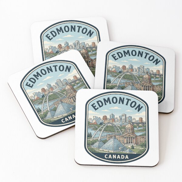 Item preview, Edmonton Canada Retro Skyline Travel Badge designed and sold by k3rstman1.