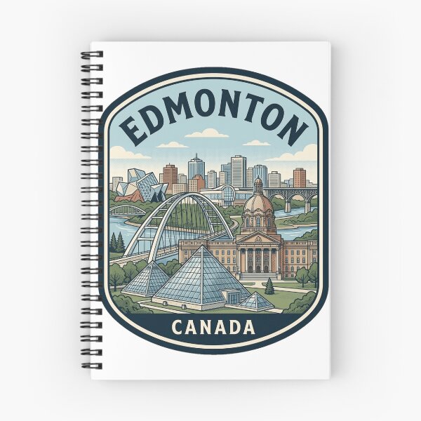 Item preview, Edmonton Canada Retro Skyline Travel Badge designed and sold by k3rstman1.