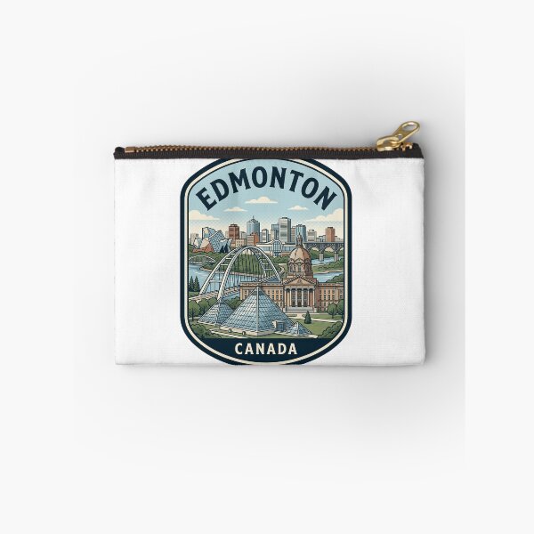 Item preview, Edmonton Canada Retro Skyline Travel Badge designed and sold by k3rstman1.