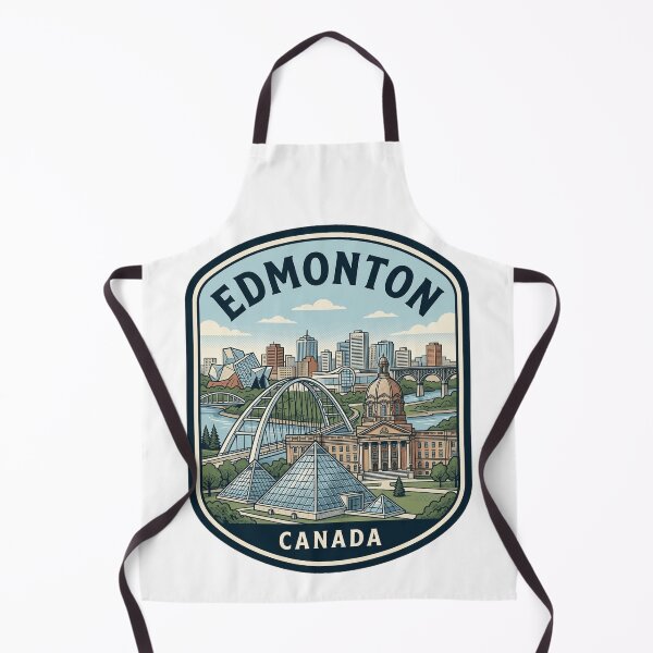 Aperçu de l'œuvre Badge de voyage rétro représentant la silhouette d'Edmonton, au Canada créée et vendue par k3rstman1.