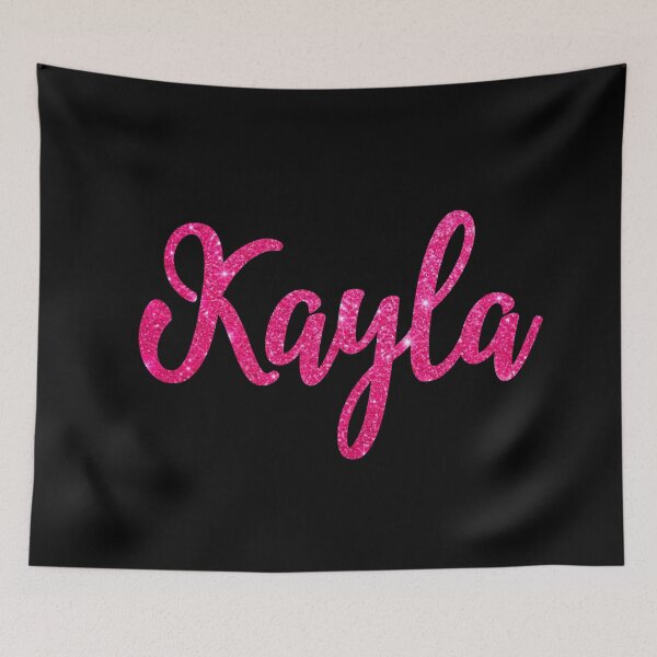 Item preview, Kayla Hot Pink Sparkly Personalised Name Design designed and sold by CamilasPrints.