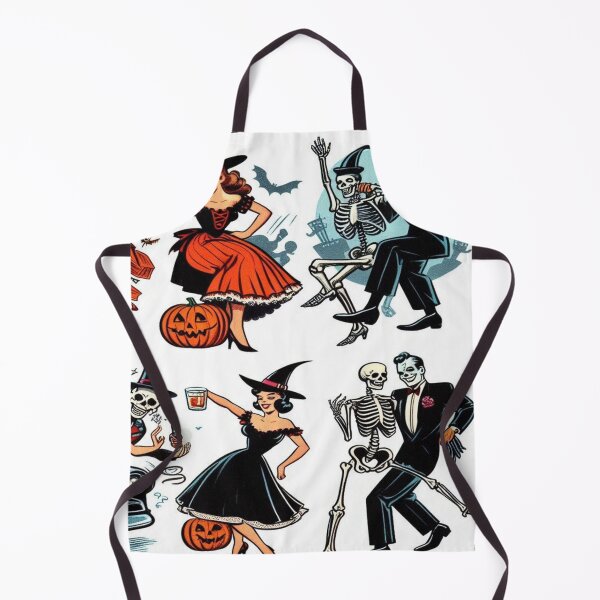 Item preview, Retro Halloween Witches Skeletons Dancing Party Vibes designed and sold by BriSher.