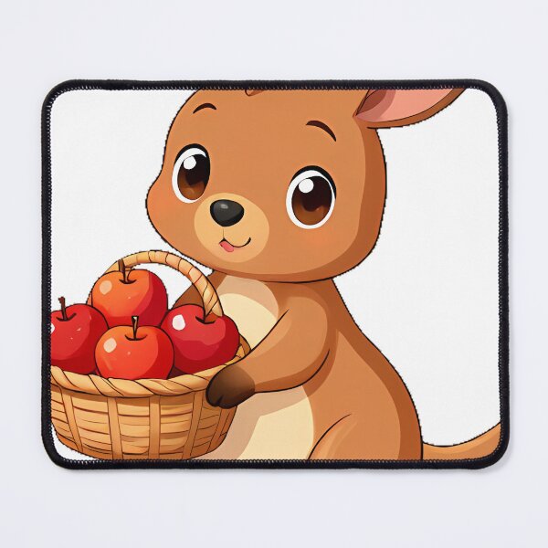 Item preview, Kangaroo with Apple Basket designed and sold by pumsquare.