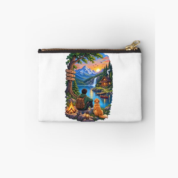 Item preview, Mountain Lake Adventure – Vintage Nature Camping T-Shirt Design designed and sold by LarkLeaf.