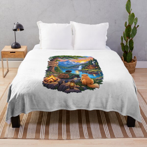 Item preview, Mountain Lake Adventure – Vintage Nature Camping T-Shirt Design designed and sold by LarkLeaf.