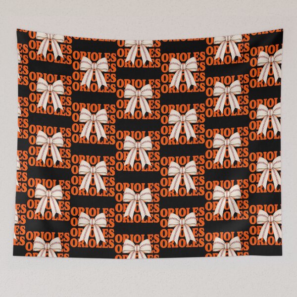 Item preview, Baltimore Orioles Baseball Bow designed and sold by Mi-Zouhra.