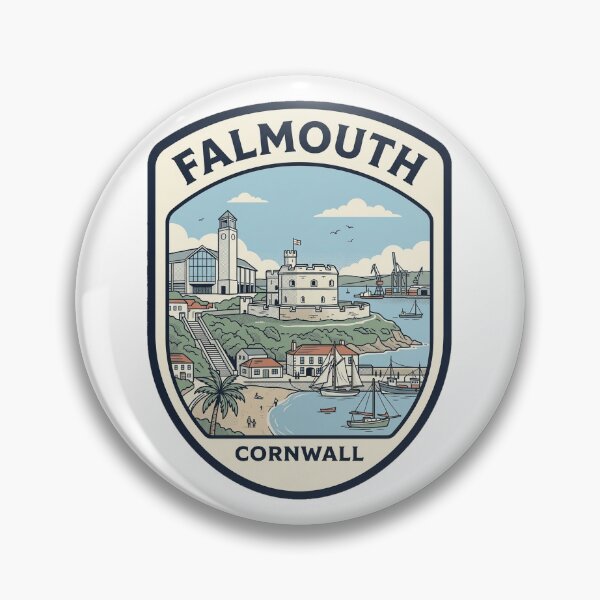 Item preview, Falmouth Cornwall England Vintage Nautical Harbor Badge designed and sold by k3rstman1.