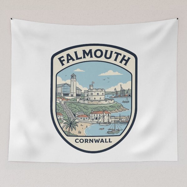 Item preview, Falmouth Cornwall England Vintage Nautical Harbor Badge designed and sold by k3rstman1.