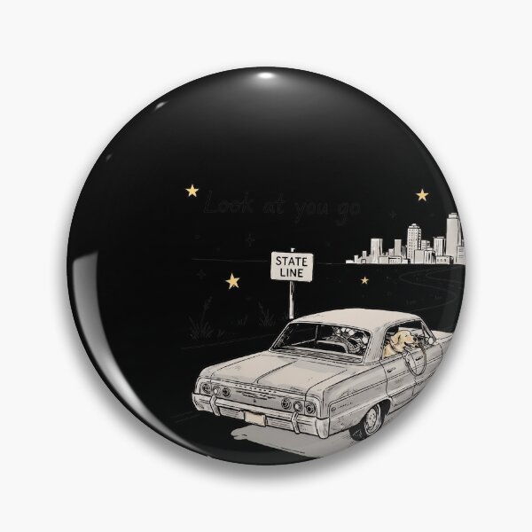 Item preview, Vintage Road Trip Crossing State Lines Illustration designed and sold by ThomasWil51506.