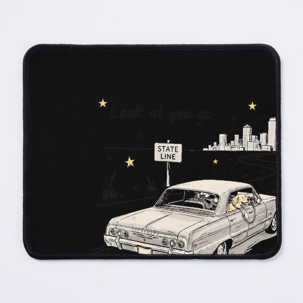 Item preview, Vintage Road Trip Crossing State Lines Illustration designed and sold by ThomasWil51506.