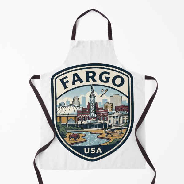 Item preview, Fargo North Dakota Retro Skyline Travel Badge designed and sold by k3rstman1.