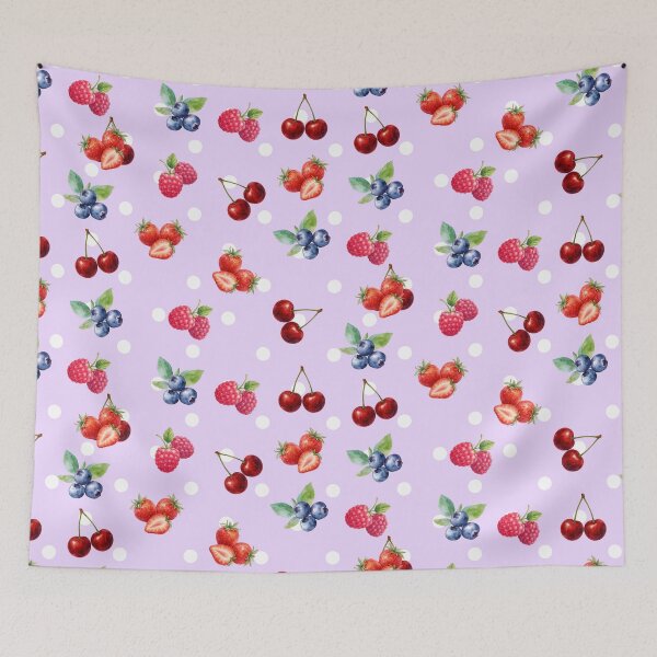 Item preview, Watercolor Mixed Berry Polka Dot Seamless Pattern designed and sold by Sasitee.