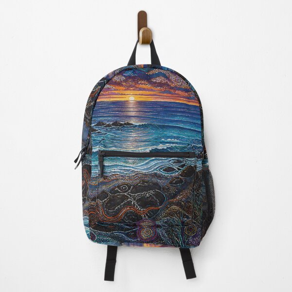 Item preview, Aboriginal Inspired Dot Art - With Wave Coastline Dawn designed and sold by GrinGalore.