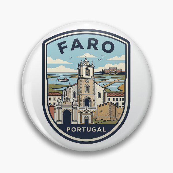 Item preview, Faro Portugal Travel Badge Retro Souvenir designed and sold by k3rstman1.