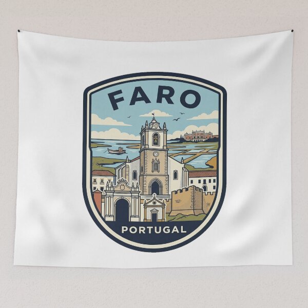 Item preview, Faro Portugal Travel Badge Retro Souvenir designed and sold by k3rstman1.