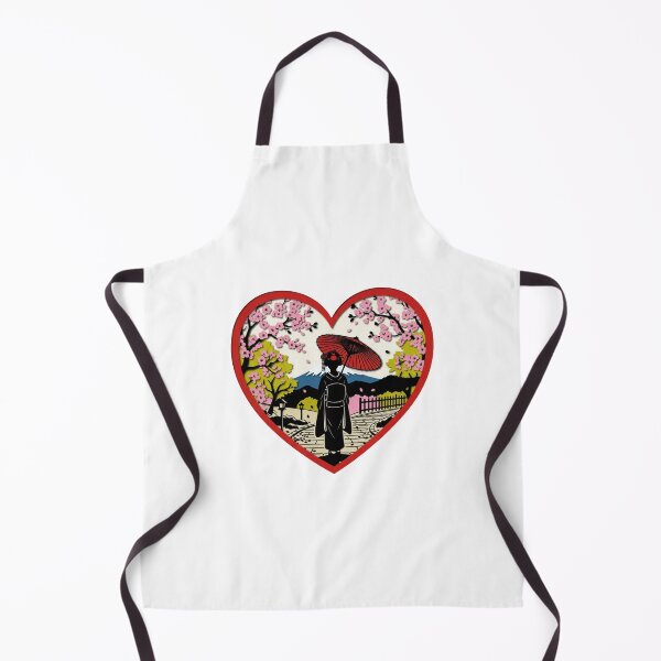 Item preview, Japanese Maiko Under Cherry Blossoms Heart designed and sold by itotoiro design.