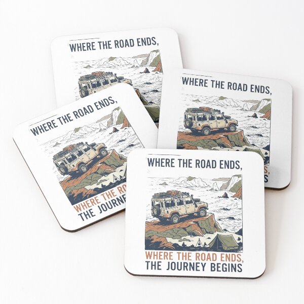 Item preview, Where the Road Ends the Journey Begins Coastal Off-Road Design designed and sold by @SHINTOSARTSTORE.