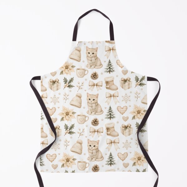 Item preview, Cozy Cream Christmas Cat Winter Cottagecore designed and sold by madtoyman.