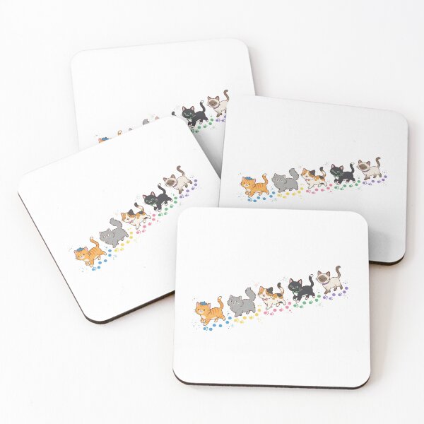 Item preview, Dot Day Cats Rainbow Parade Cute Kittens Watercolor Art designed and sold by Ghostlycats2026.