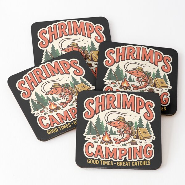 Item preview, Vintage Shrimps Camping Retro Outdoors and Campfire Adventure designed and sold by pawsome purrfect.