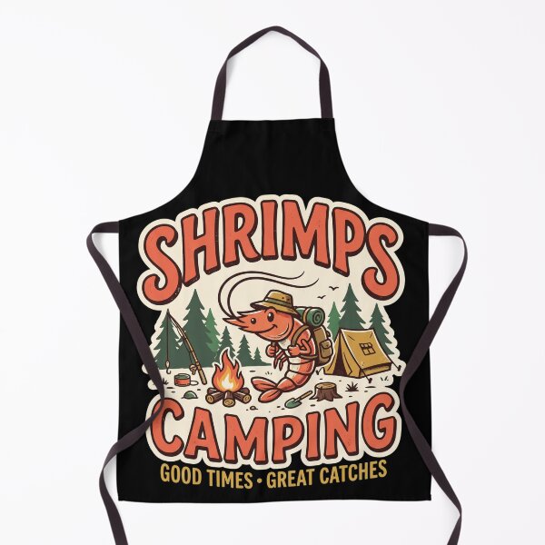 Item preview, Vintage Shrimps Camping Retro Outdoors and Campfire Adventure designed and sold by pawsome purrfect.