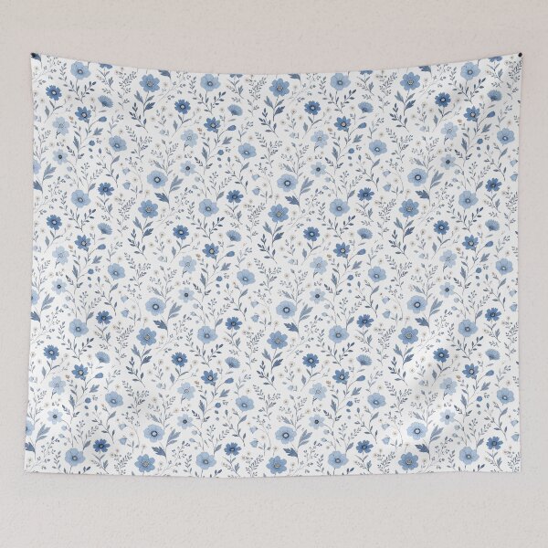 Item preview, Blue Garden Vintage Floral Pattern designed and sold by Creativveworrld03.