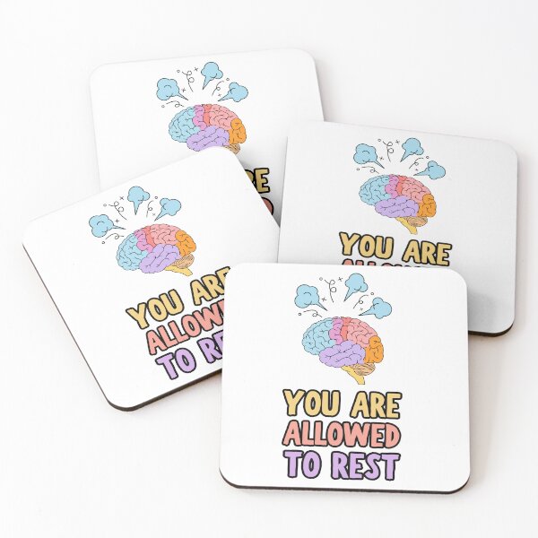 Item preview, You Are Allowed To Rest Colorful Brain Mental Health Self Care designed and sold by BellabdO.