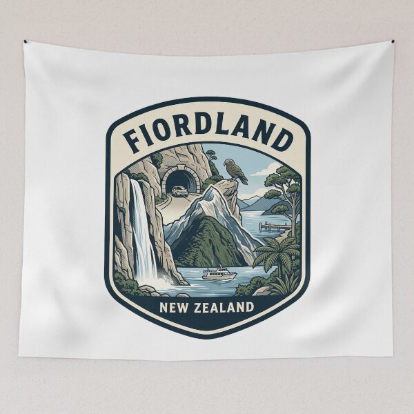 Item preview, Fiordland National Park New Zealand Retro Souvenir designed and sold by k3rstman1.