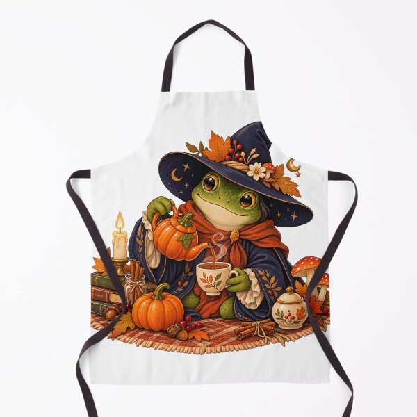 Item preview, Cozy Witch Frog Brewing Pumpkin Tea designed and sold by Leharis.