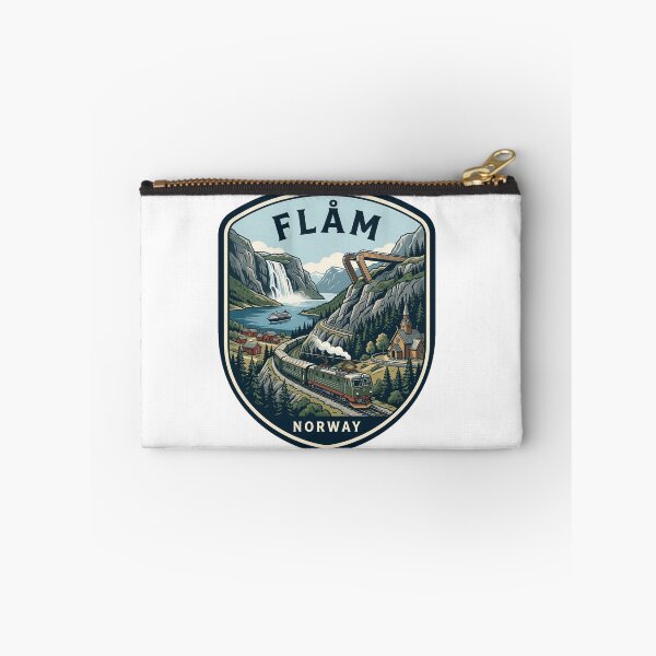 Item preview, Flåm Norway Travel Badge Vintage Fjord designed and sold by k3rstman1.