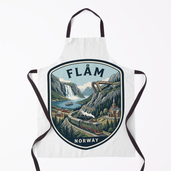 Item preview, Flåm Norway Travel Badge Vintage Fjord designed and sold by k3rstman1.