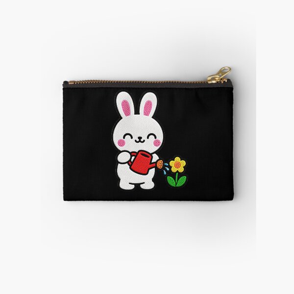 Item preview, Cute Bunny Watering Flower Kawaii Embroidery Patch designed and sold by ColorSplash123.