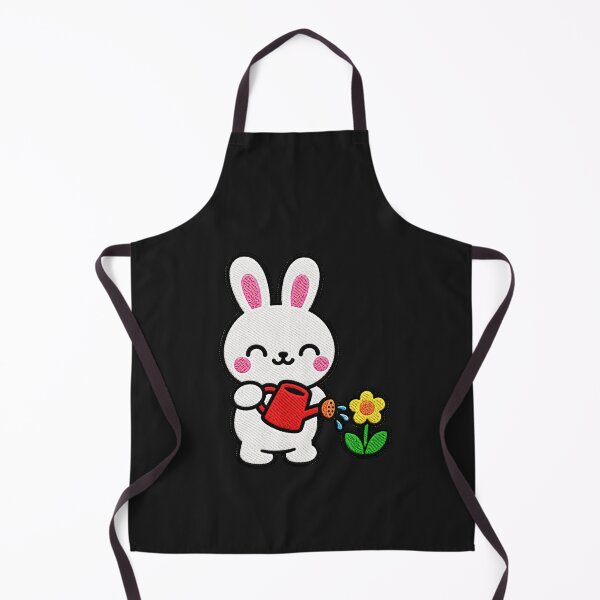 Item preview, Cute Bunny Watering Flower Kawaii Embroidery Patch designed and sold by ColorSplash123.