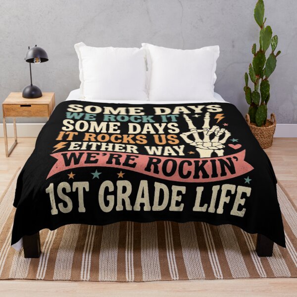 Item preview, Some Days We Rock It 1st Grade Life Back to School Funny designed and sold by hemagamo.