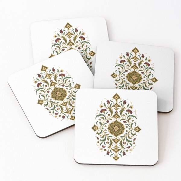 Item preview, Ornate Floral Arabesque – Vintage Gold & Green Decorative Pattern designed and sold by Psycho-Crazy.