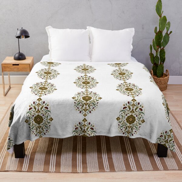 Item preview, Ornate Floral Arabesque – Vintage Gold & Green Decorative Pattern designed and sold by Psycho-Crazy.