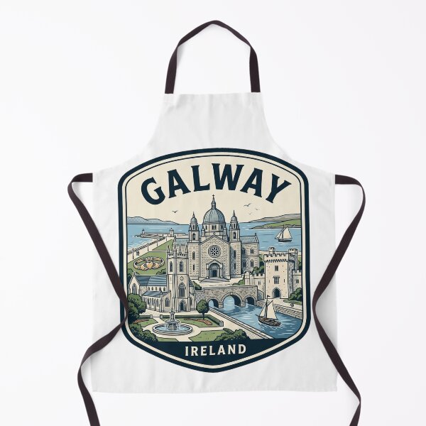 Item preview, Vintage Galway Ireland Travel Badge Illustration designed and sold by k3rstman1.